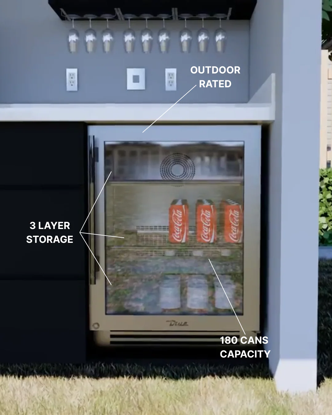 Outdoor fridge performance and storage